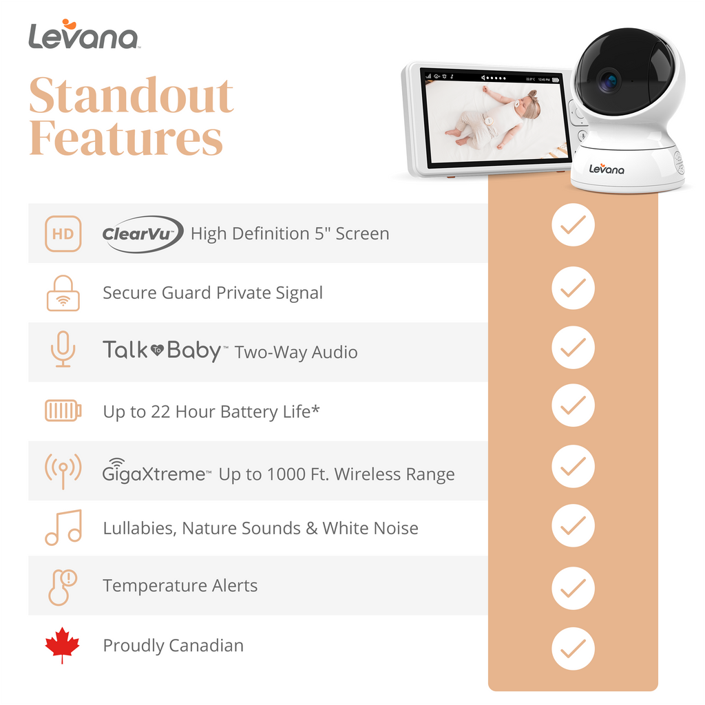 Levana 5 online inch baby monitor